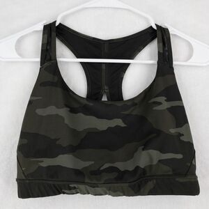 Athleta Sports Bra Medium Camouflage Camo Racer Back No Pads